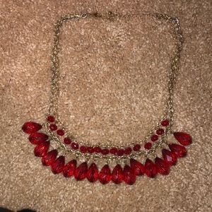 Red beaded necklace